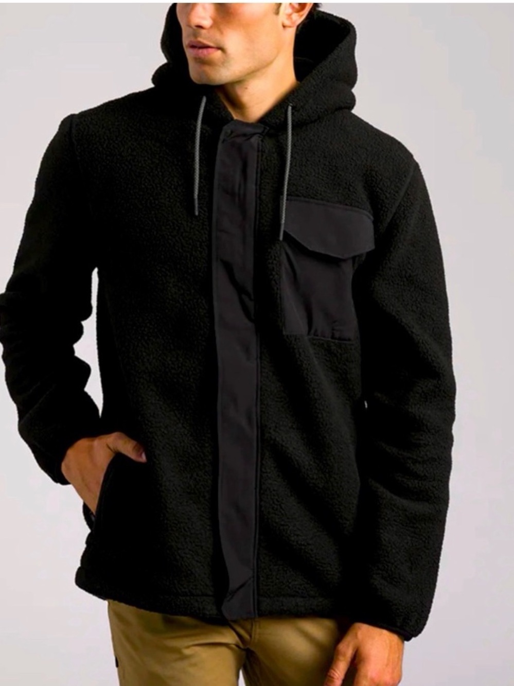 BYLT Premium Basics Back Bay Sherpa Jacket Black Men’s Size XL